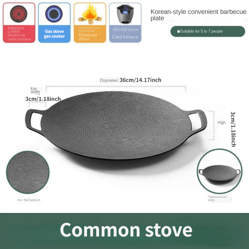 Iron Plate and Electromagnetic Oven for Outdoor Barbecue and Camping