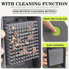 8 Blade Vegetable Chopper with Large Capacity Container