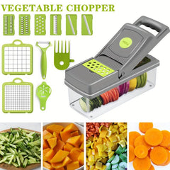 8 Blade Vegetable Chopper with Large Capacity Container