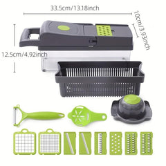 14pcs Veggie Chopper Set Slice Grate Mince Fruits & Veggies