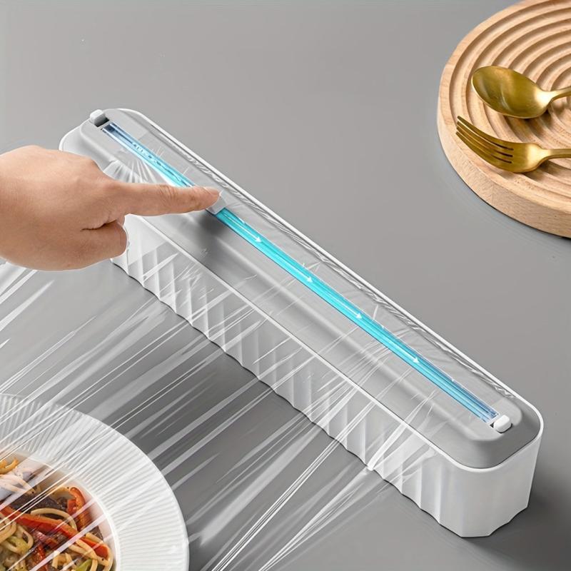 Magnetic Wrap Cutter Dispenser with Roll of Cling Film
