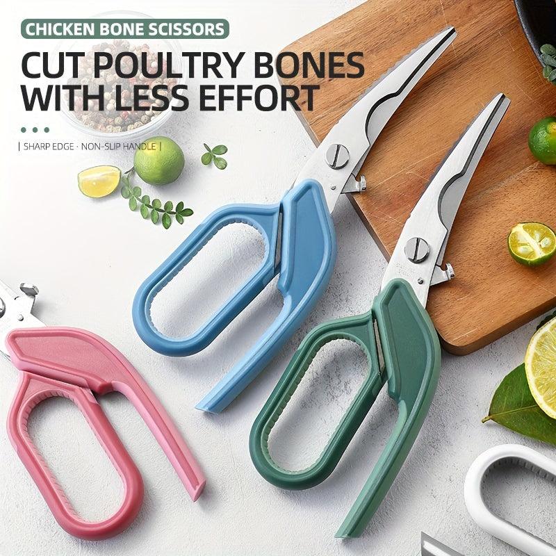 Heavy Duty Stainless Steel Chicken Bone Scissors for Kitchen Use