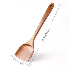 5pcs Wooden Shovel Non-stick Pot Special Wok Shovel Kitchen Utensils Set