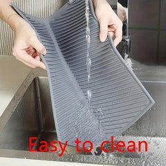 Silicone Dish Dry Mat Kitchen Counter Dish Dry Mat
