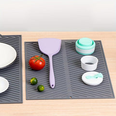 Silicone Dish Dry Mat Kitchen Counter Dish Dry Mat