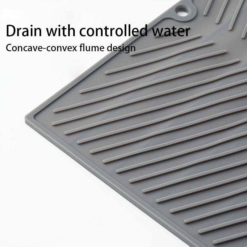 Silicone Dish Dry Mat Kitchen Counter Dish Dry Mat