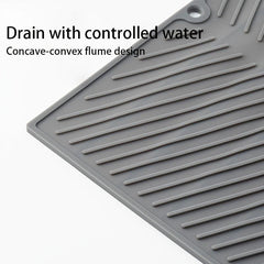 Silicone Dish Dry Mat Kitchen Counter Dish Dry Mat