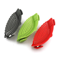 Silicone Filter Kitchen Tools Pot Side Drainer Vegetable Noodle Filter
