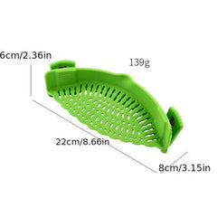 Silicone Filter Kitchen Tools Pot Side Drainer Vegetable Noodle Filter