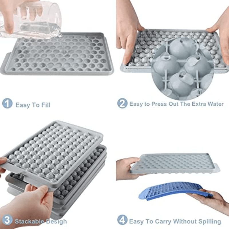 Rubber Mini Ice Cube Tray Small Easy to Remove Crushed Ice Tray