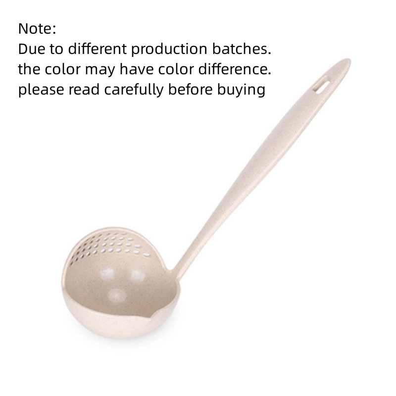 2in1 Soup Spoon Plastic Spoon Long Handle Colander Kitchen Tools