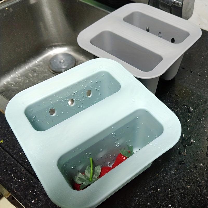 Kitchen Sink Rack Soap Sponge Drainer Rack Holder Basket Storage