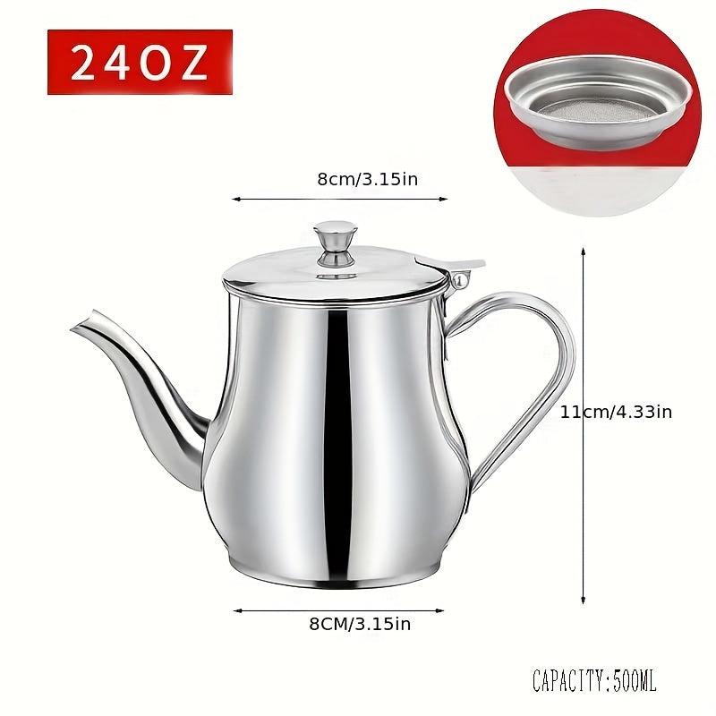 Stainless Steel Pot with Filter and Seasoning Bottle