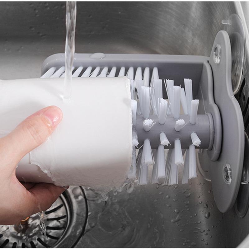 Glass Bottle Cleaning Suction Cup Brush