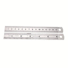 6 Inch Stainless Steel Straight Ruler Precision Double Sided Drafting Metal Rule