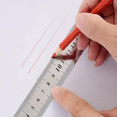 6 Inch Stainless Steel Straight Ruler Precision Double Sided Drafting Metal Rule