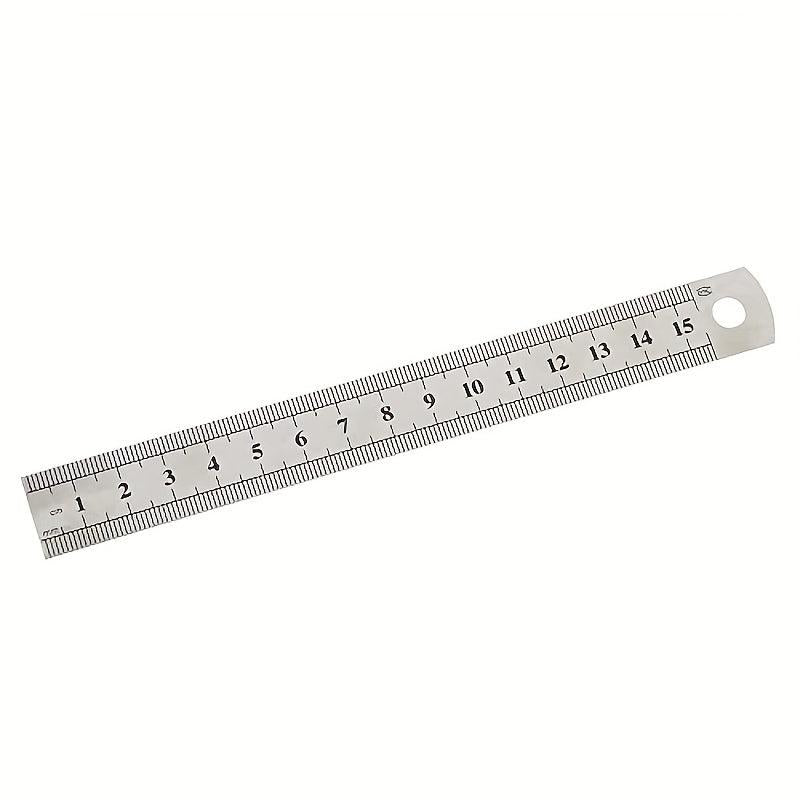 6 Inch Stainless Steel Straight Ruler Precision Double Sided Drafting Metal Rule