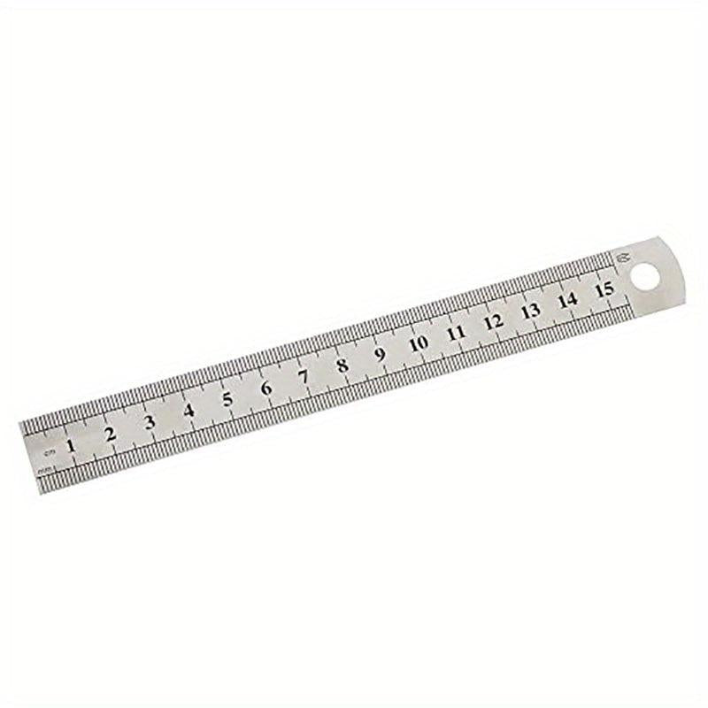 6 Inch Stainless Steel Straight Ruler Precision Double Sided Drafting Metal Rule