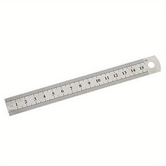 6 Inch Stainless Steel Straight Ruler Precision Double Sided Drafting Metal Rule
