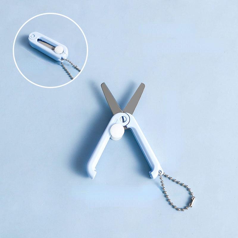 Mini Telescopic Scissors with Key Chain, Crafting, Sewing, Portable
