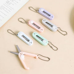 Mini Telescopic Scissors with Key Chain, Crafting, Sewing, Portable
