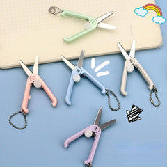 Mini Telescopic Scissors with Key Chain, Crafting, Sewing, Portable