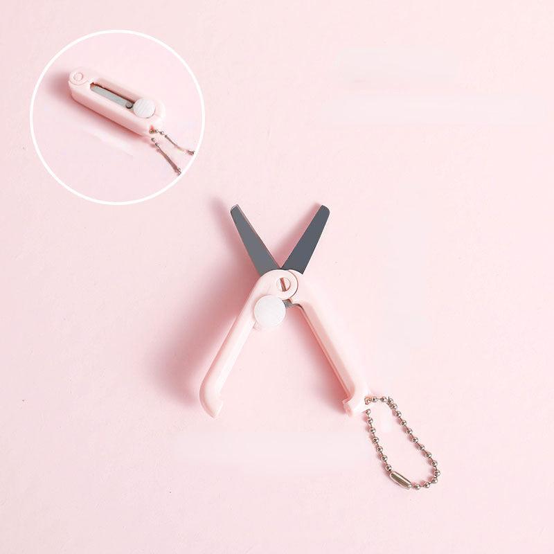 Mini Telescopic Scissors with Key Chain, Crafting, Sewing, Portable