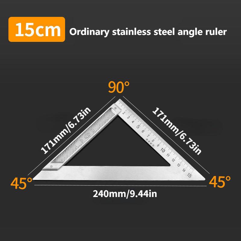 1pc Stainless Steel Square Angle Ruler Crutch 90 Degrees Carpenter Tools