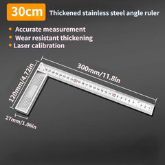 1pc Stainless Steel Square Angle Ruler Crutch 90 Degrees Carpenter Tools
