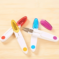 Colored Handle Safety Spring Sewing Scissors