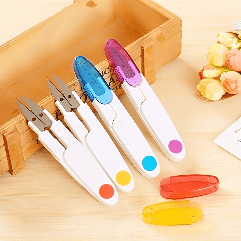 Colored Handle Safety Spring Sewing Scissors