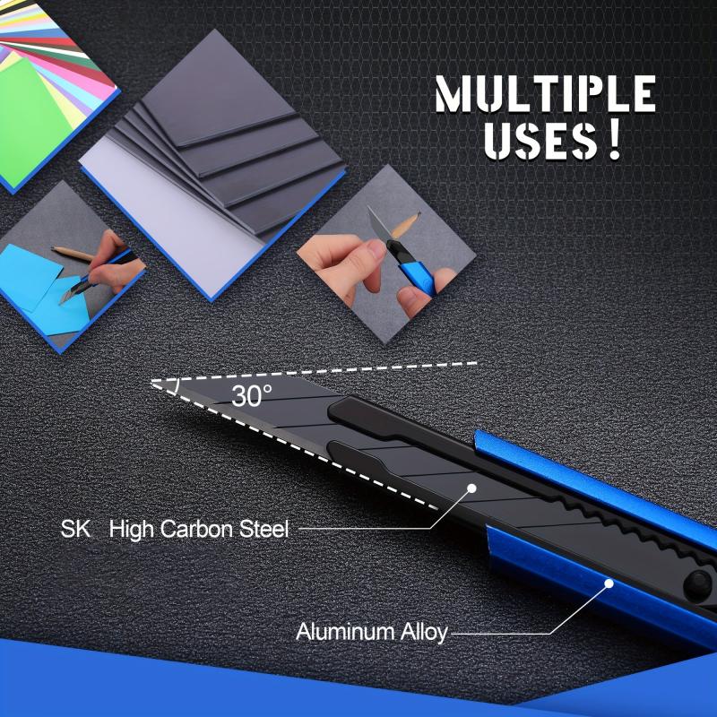 10PCS 9mm Snap Off Blades SK2 Utility Blades Strengthened Safety Box