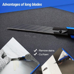 10PCS 9mm Snap Off Blades SK2 Utility Blades Strengthened Safety Box