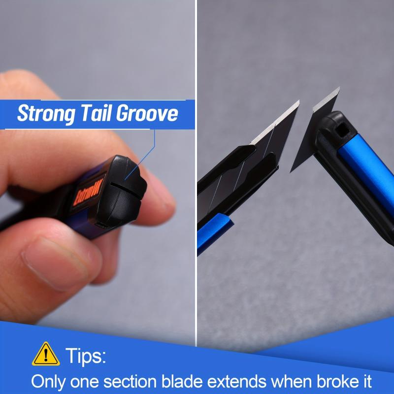 10PCS 9mm Snap Off Blades SK2 Utility Blades Strengthened Safety Box