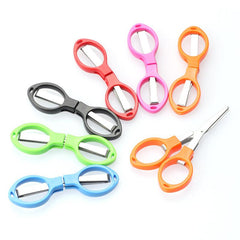 Folding Mini Scissor Glasses Shaped Scissor For Travel Camping Fishing