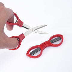 Folding Mini Scissor Glasses Shaped Scissor For Travel Camping Fishing
