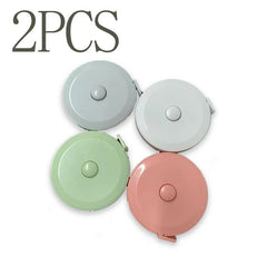 2pcs Mini Soft Ruler Tape Measure 1.5 Meter Plastic Leather Measuring Clothes