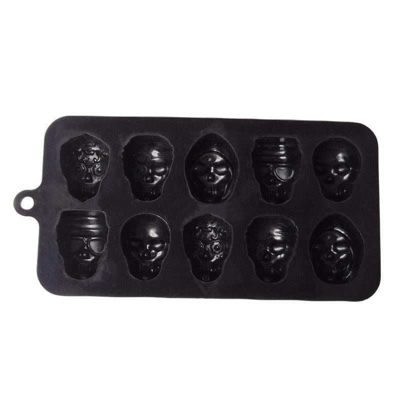 Skull Ice Cube Mold Silicone Tray Chocolate Halloween Mold