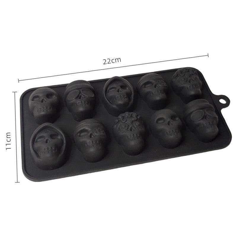 Skull Ice Cube Mold Silicone Tray Chocolate Halloween Mold