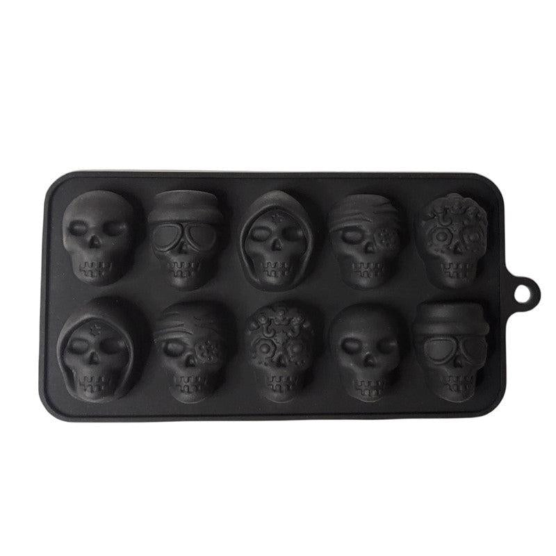 Skull Ice Cube Mold Silicone Tray Chocolate Halloween Mold