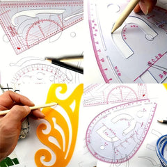 8 Style Ruler Set French Curve Sewing Tool for Dressmaking Clothing Designing