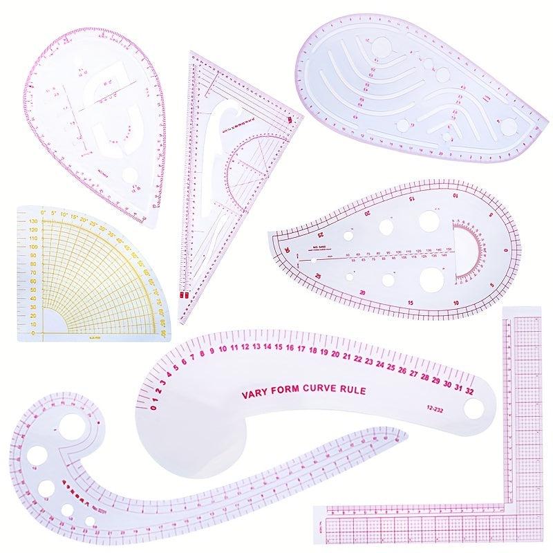 8 Style Ruler Set French Curve Sewing Tool for Dressmaking Clothing Designing