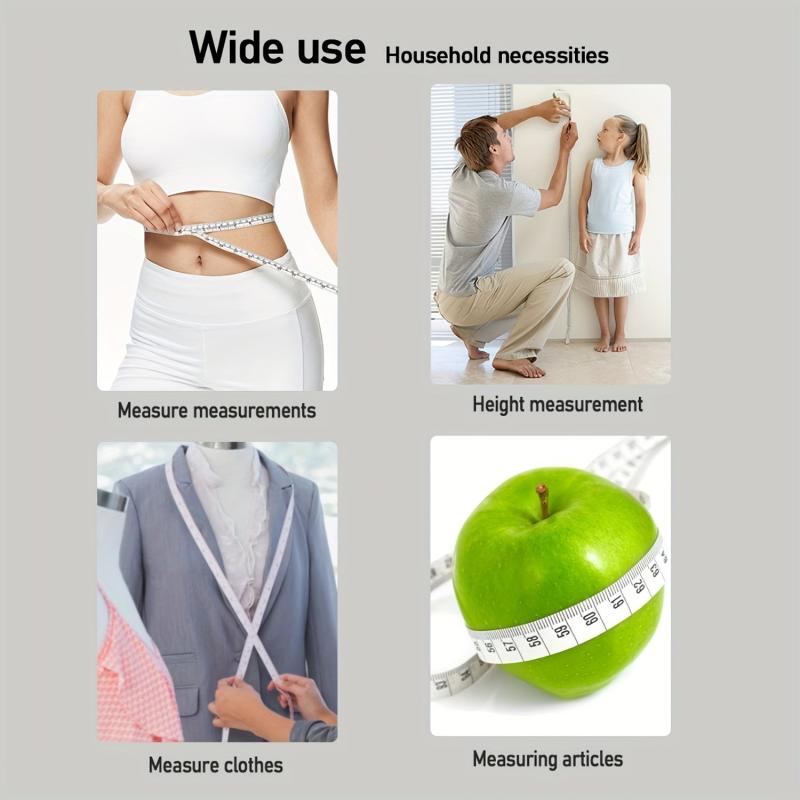 4Pack Retractable Fabric Soft Tape Measure 60in Body Measuring Waist Clothes Sew