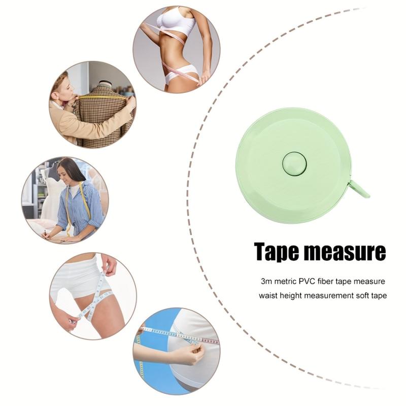 4Pack Retractable Fabric Soft Tape Measure 60in Body Measuring Waist Clothes Sew