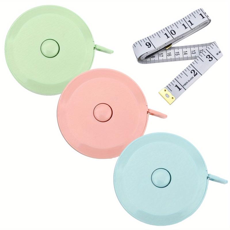 4Pack Retractable Fabric Soft Tape Measure 60in Body Measuring Waist Clothes Sew