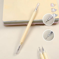 Dual-Ended Gel Pen with Paper Cutter Engraving Tool