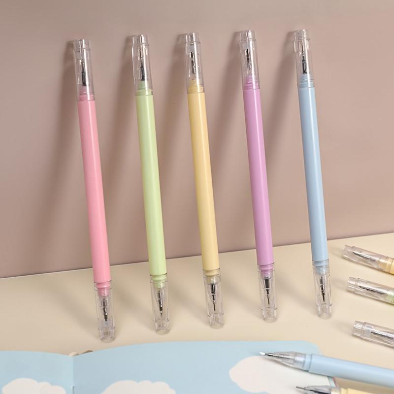 Dual-Ended Gel Pen with Paper Cutter Engraving Tool