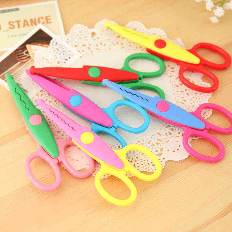 1pc Lace DIY Scissors Scrapbook Paper Photo Tools Diary Decoration Safety Scisso