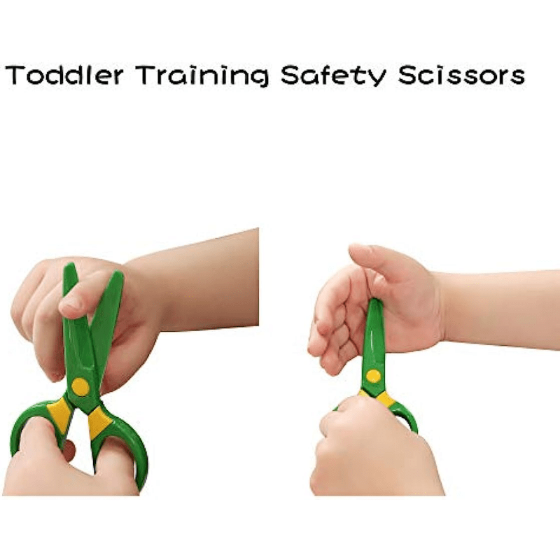 3pcs Plastic Students Scissors Safety Scissors Preschool Training Craft Scissors