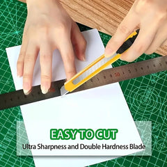 Retractable Box Cutter w/ Automatic Locking Box Opener Set